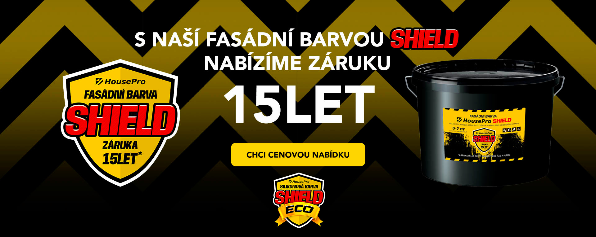 Fasádní barva SHIELD - záruka 15 let