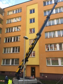 mytí fasády panelového domu Frýdek-Místek